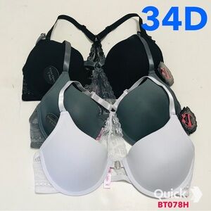 34D - NWT 3 pc Lace Contour Bras